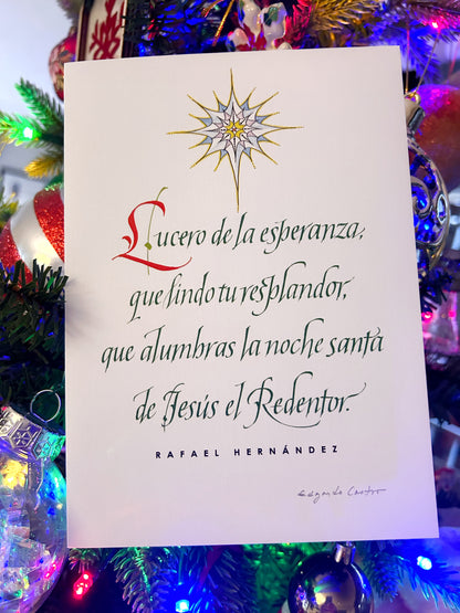 LUCERO DE LA ESPERANZA - POSTAL DE NAVIDAD