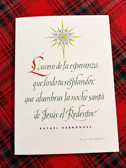 LUCERO DE LA ESPERANZA - POSTAL DE NAVIDAD